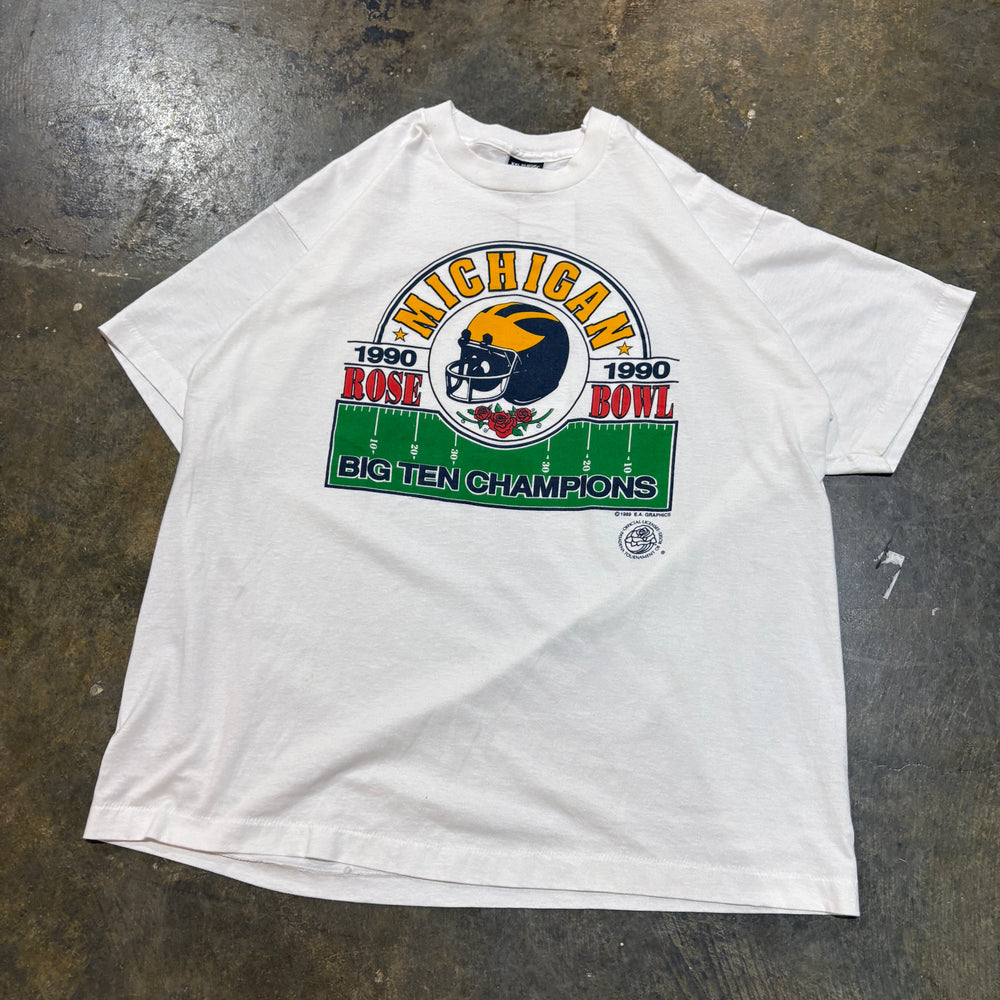 1990 Michigan Rose Bowl Big Ten Champions Graphic Tee (XXL)