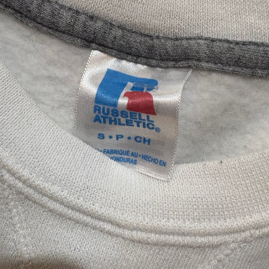 White Auburn Tiger Head Russell Crew