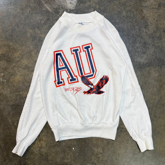 White AU War Eagles LS Tee