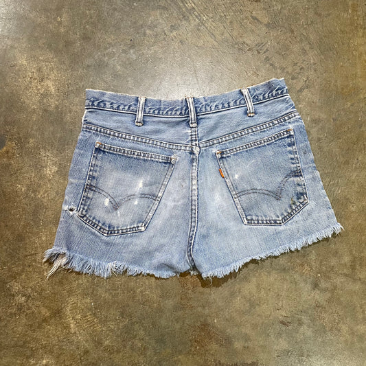 Thrashed 70s Levis Orange Tab Cut Off Shorts