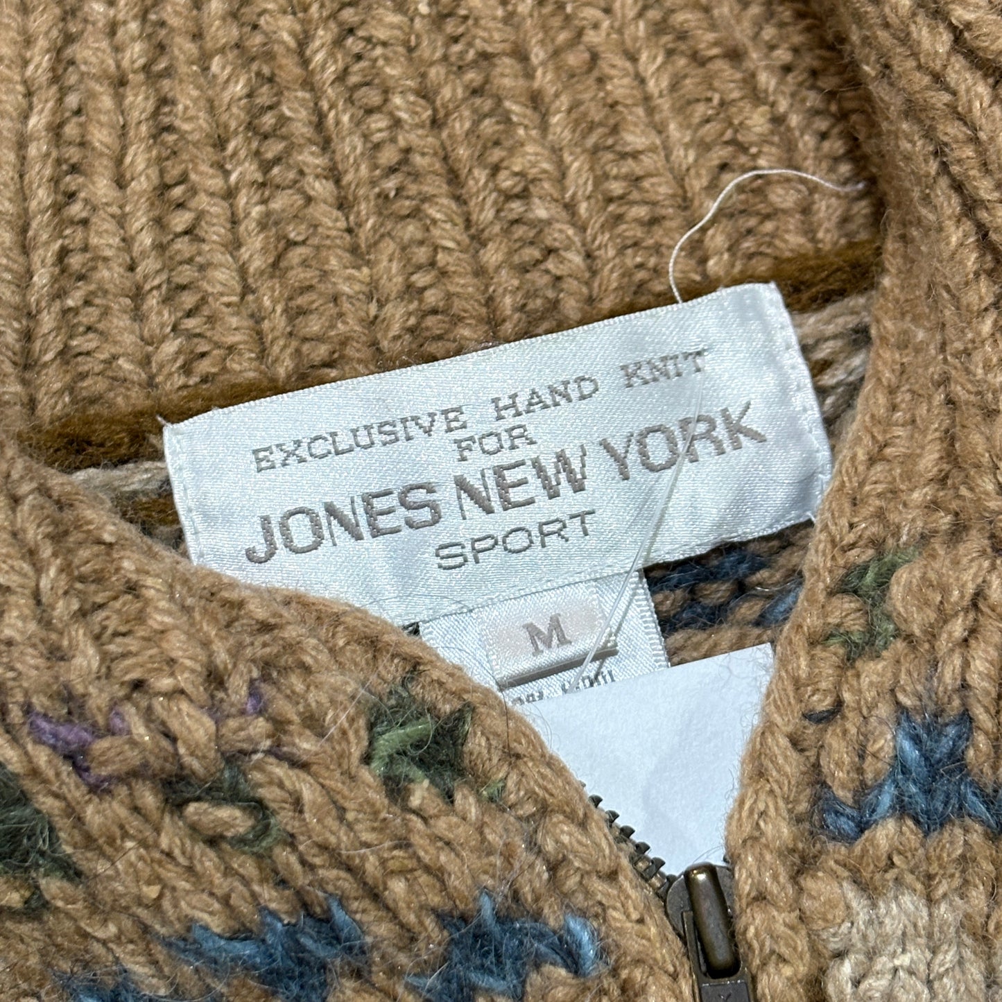Jones New York Sport Hand Knit Wool Alpaca Sweater (M)