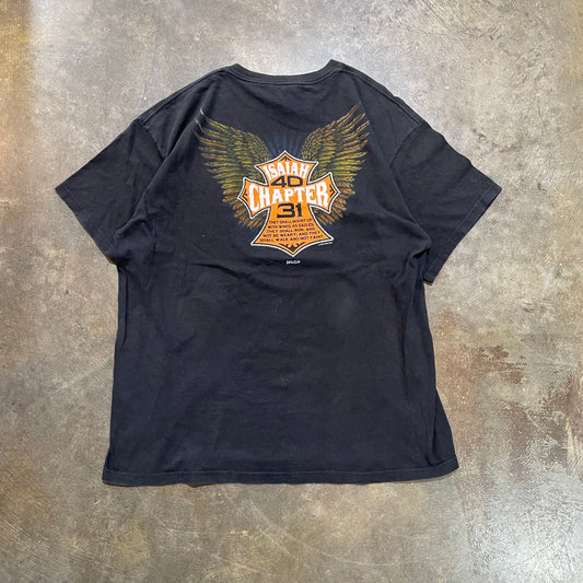 Black Harley Style Jesus Tee