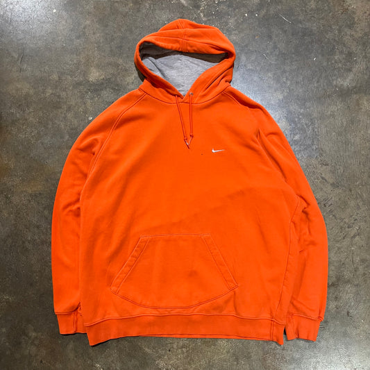 Orange Nike Embroidered Hoodie