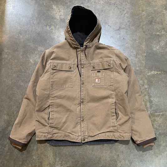 Light Brown Carhartt Hooded Snap Jacket37
