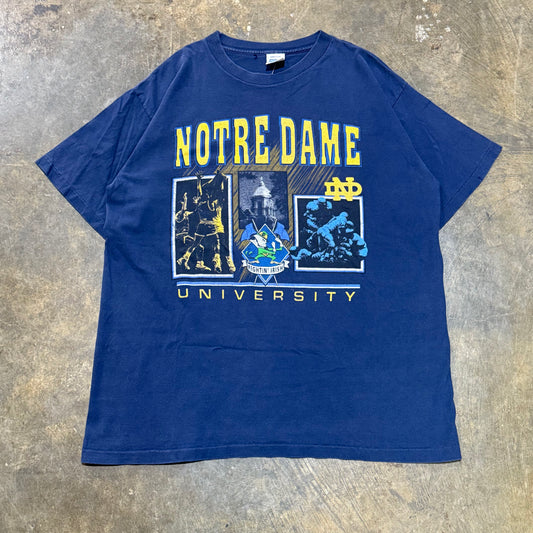 1990s Notre Dame University Salem Sportswear Graphic Tee (XL)