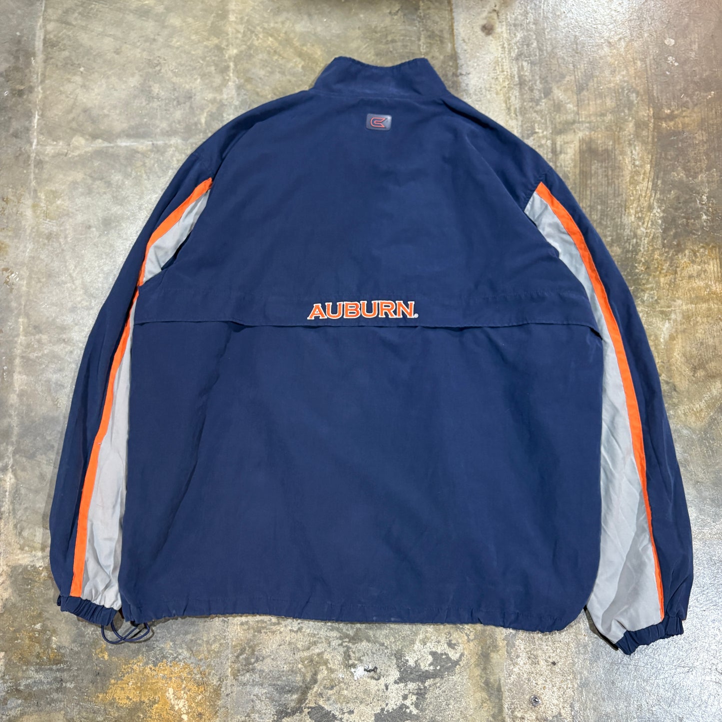 Auburn Windbreaker Half Zip Navy/Gray