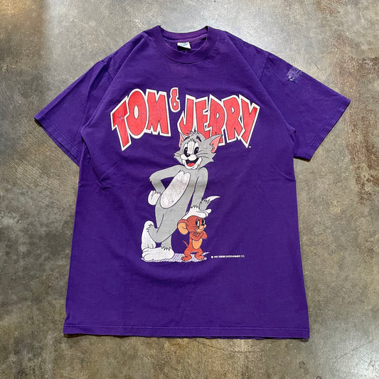 1993 Tom and Jerry Purple Cartoon Tee