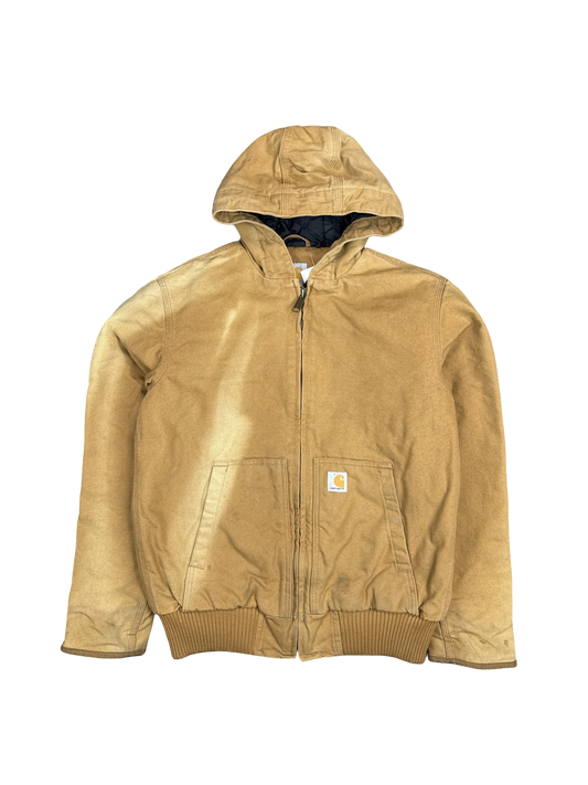 Carhartt Brown Duck Canvas Hooded Jacket (S)