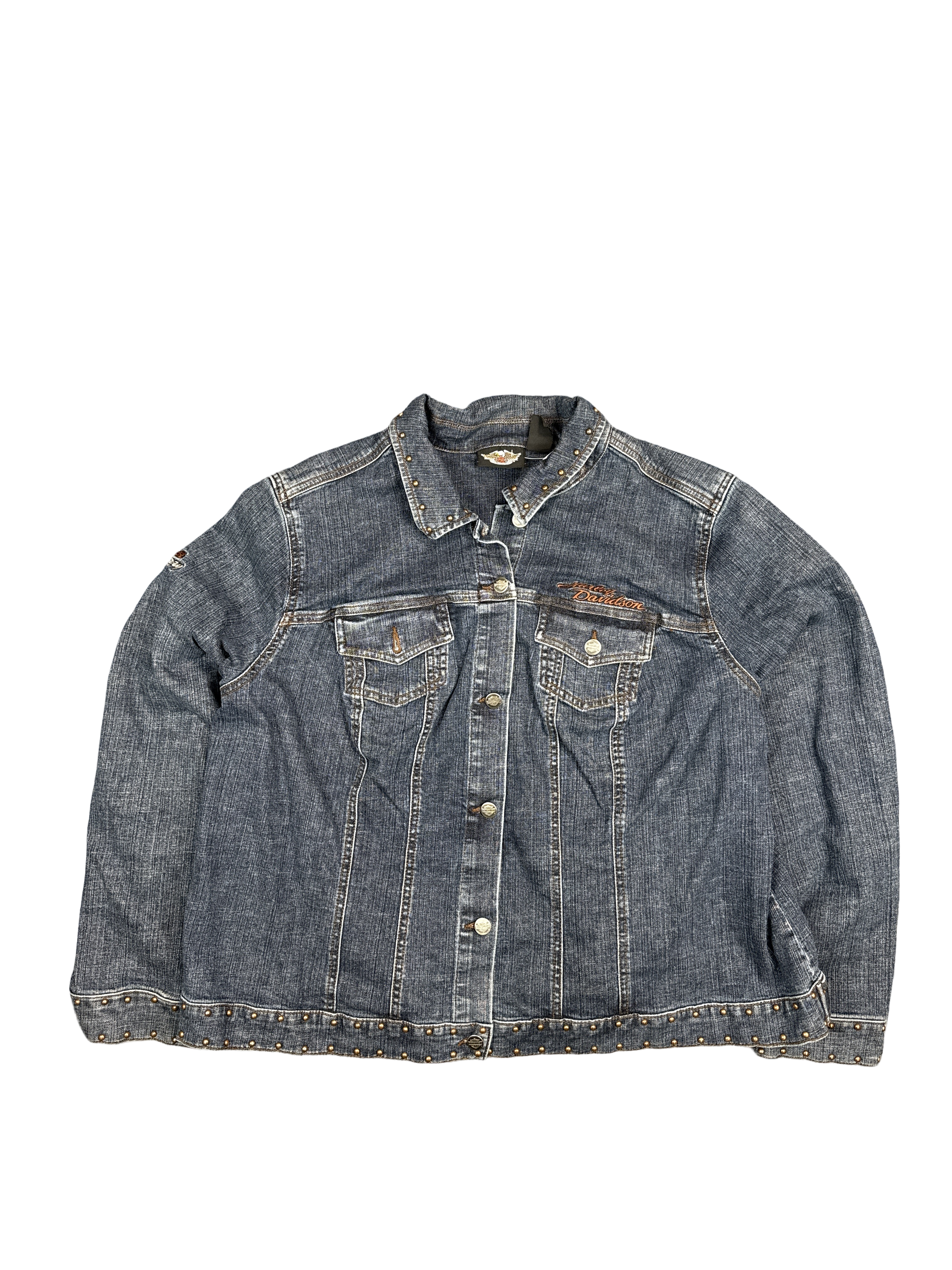 Harley-Davidson Studded Denim Jacket (L)