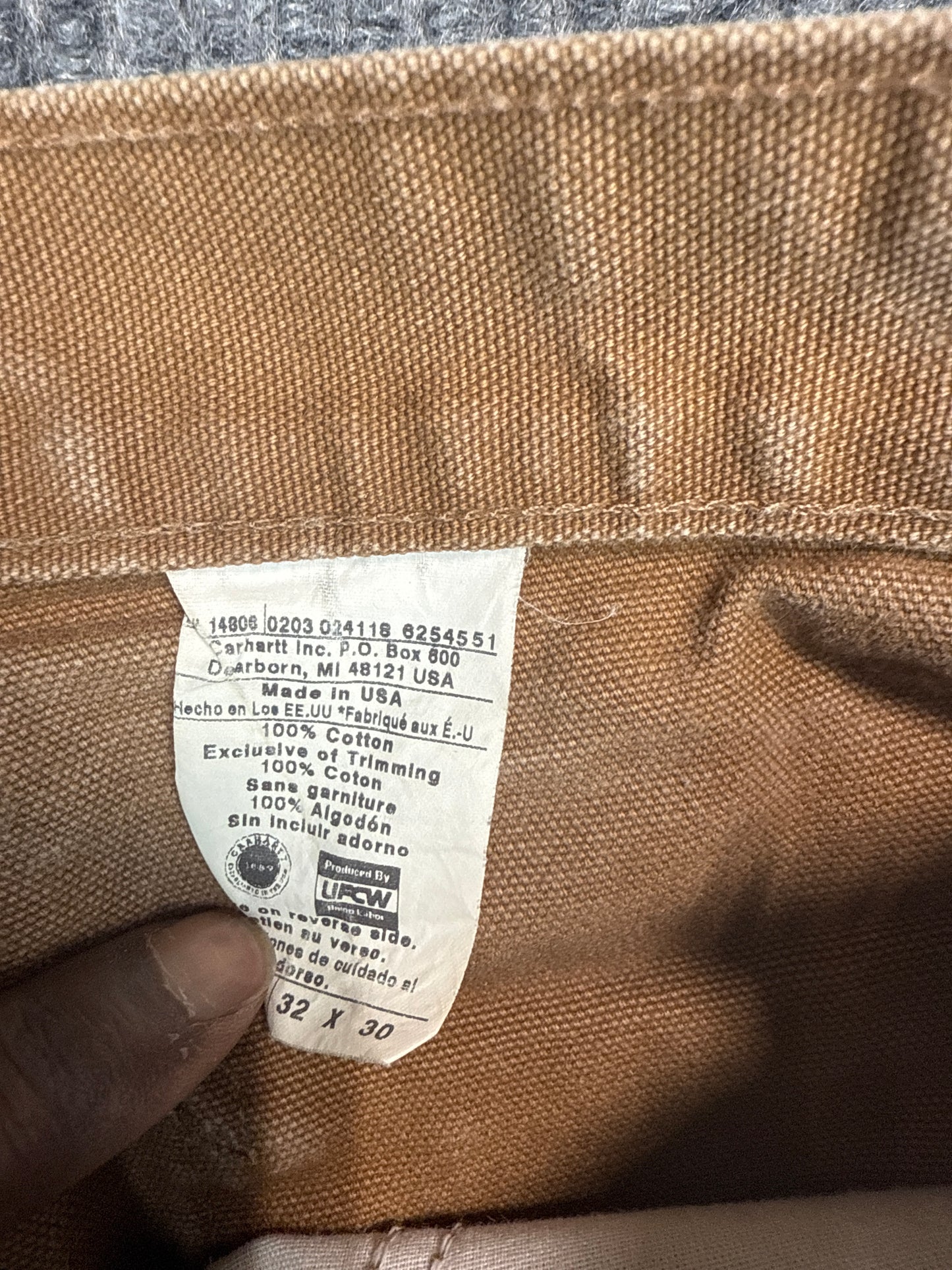 Carhartt Brown Duck Work Pants (32x30)