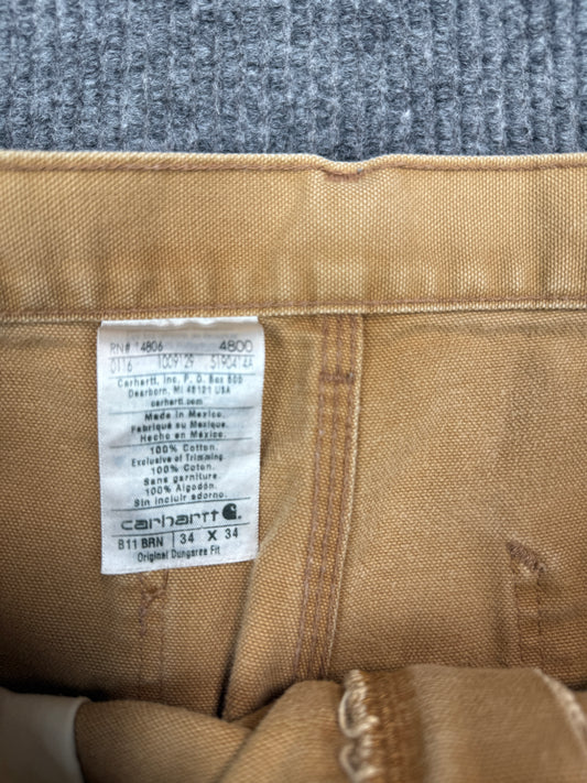 Carhartt B11 Brown Duck Work Pants (34x34)