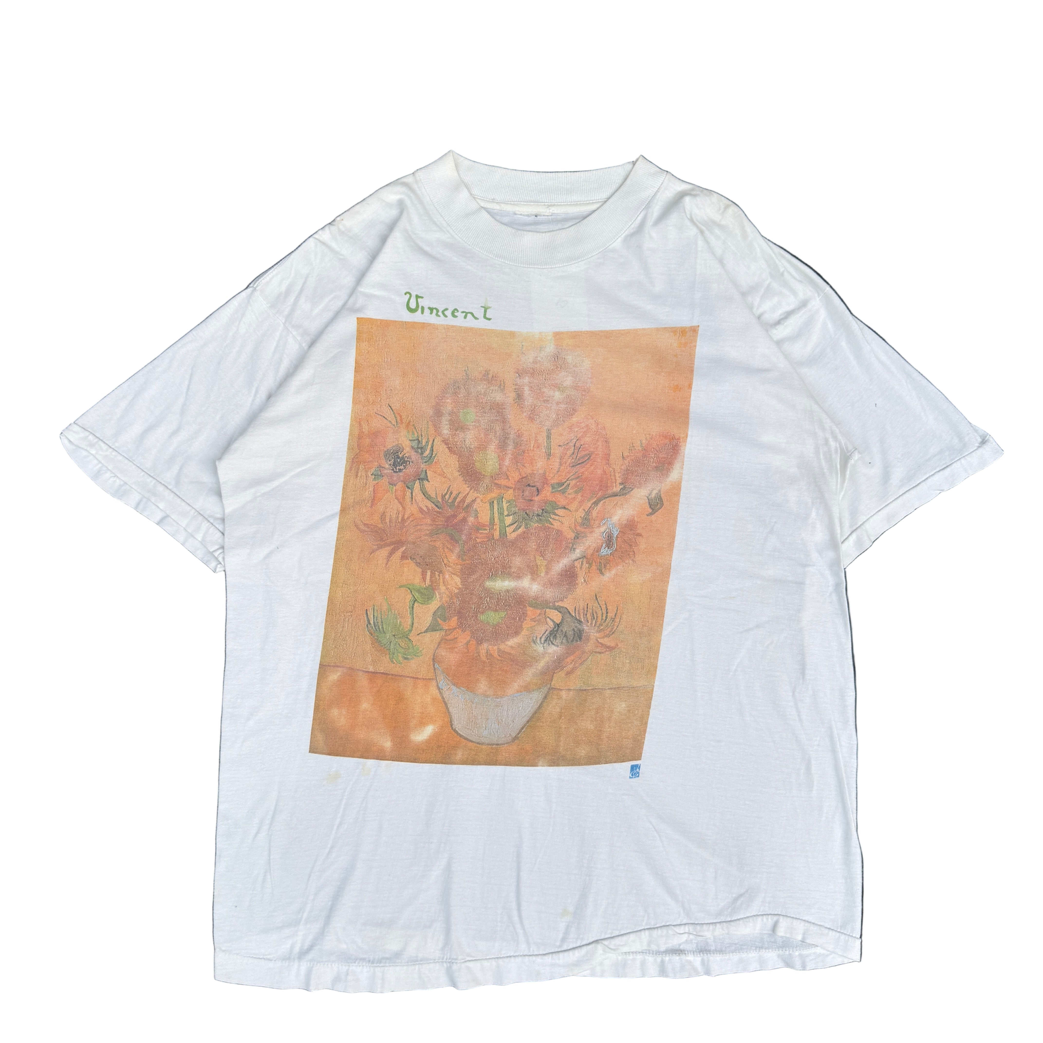 Vincent Van Gogh Sunflowers Art Graphic Tee (XL)