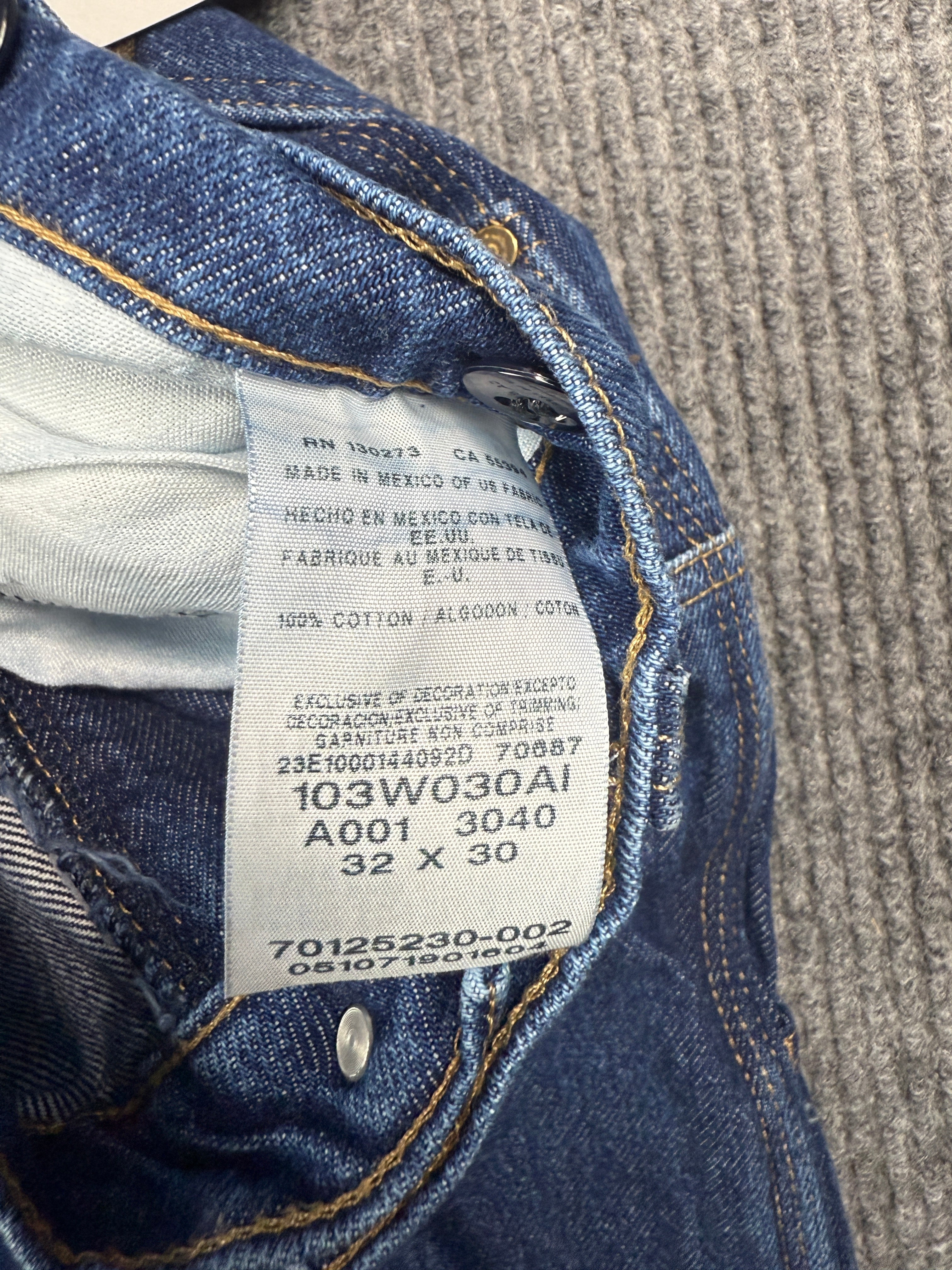 Wrangler Rigid Blue Denim Work Jeans (32x30)