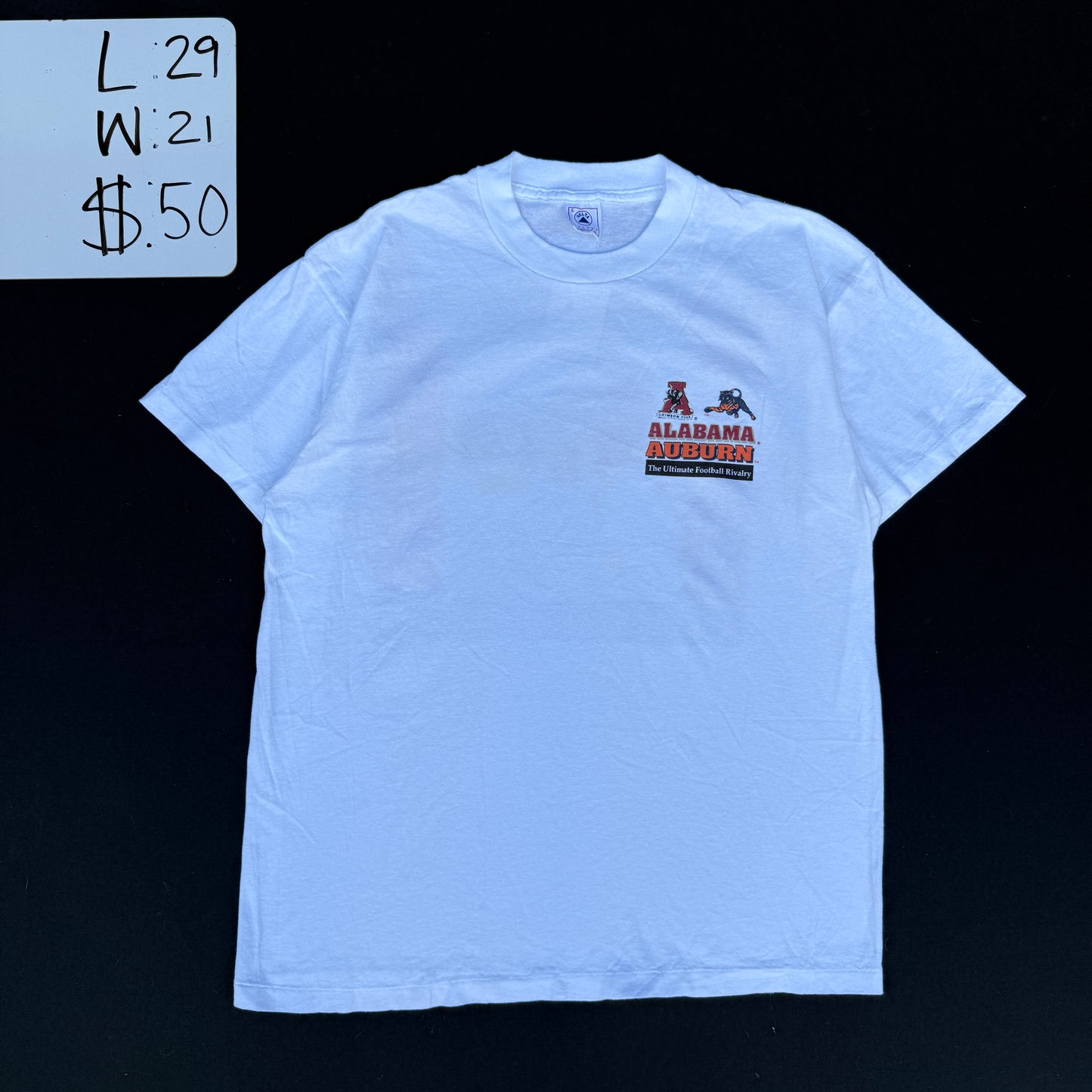 1990s Alabama vs Auburn Rivalry Football Graphic Tee (L)