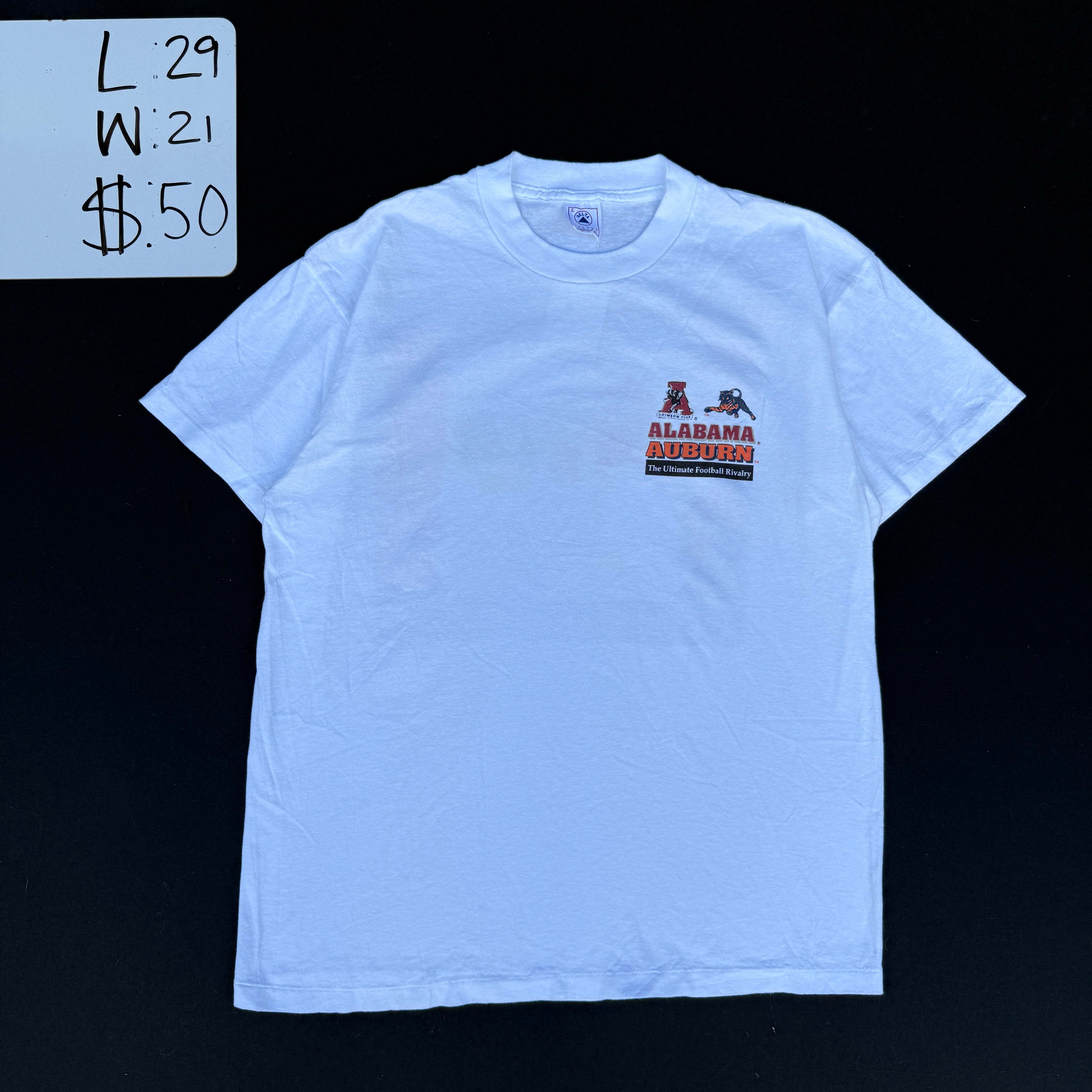 1990s Alabama vs Auburn Rivalry Football Graphic Tee (L)
