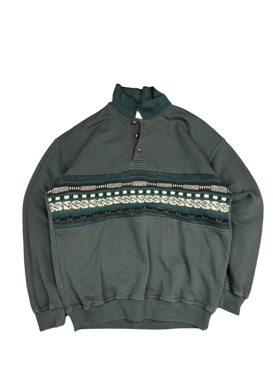 1990s Patterned Pullover Sweatshirt (L)