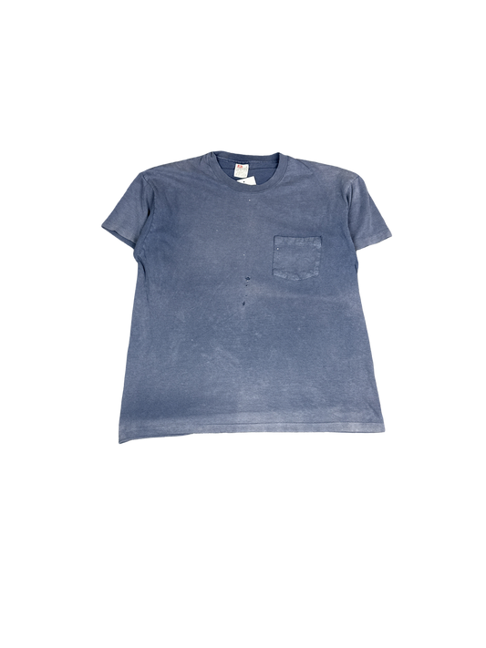Hanes Blue Pocket T-Shirt (L)