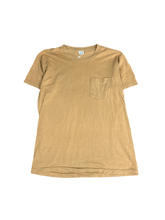 Fruit of the Loom Tan Pocket T-Shirt (XL)