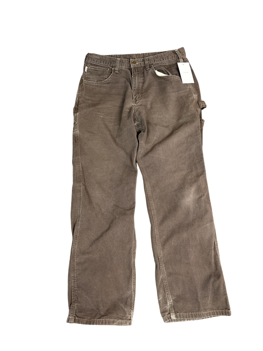 Carhartt Brown Loose Fit Work Pants (32x30)