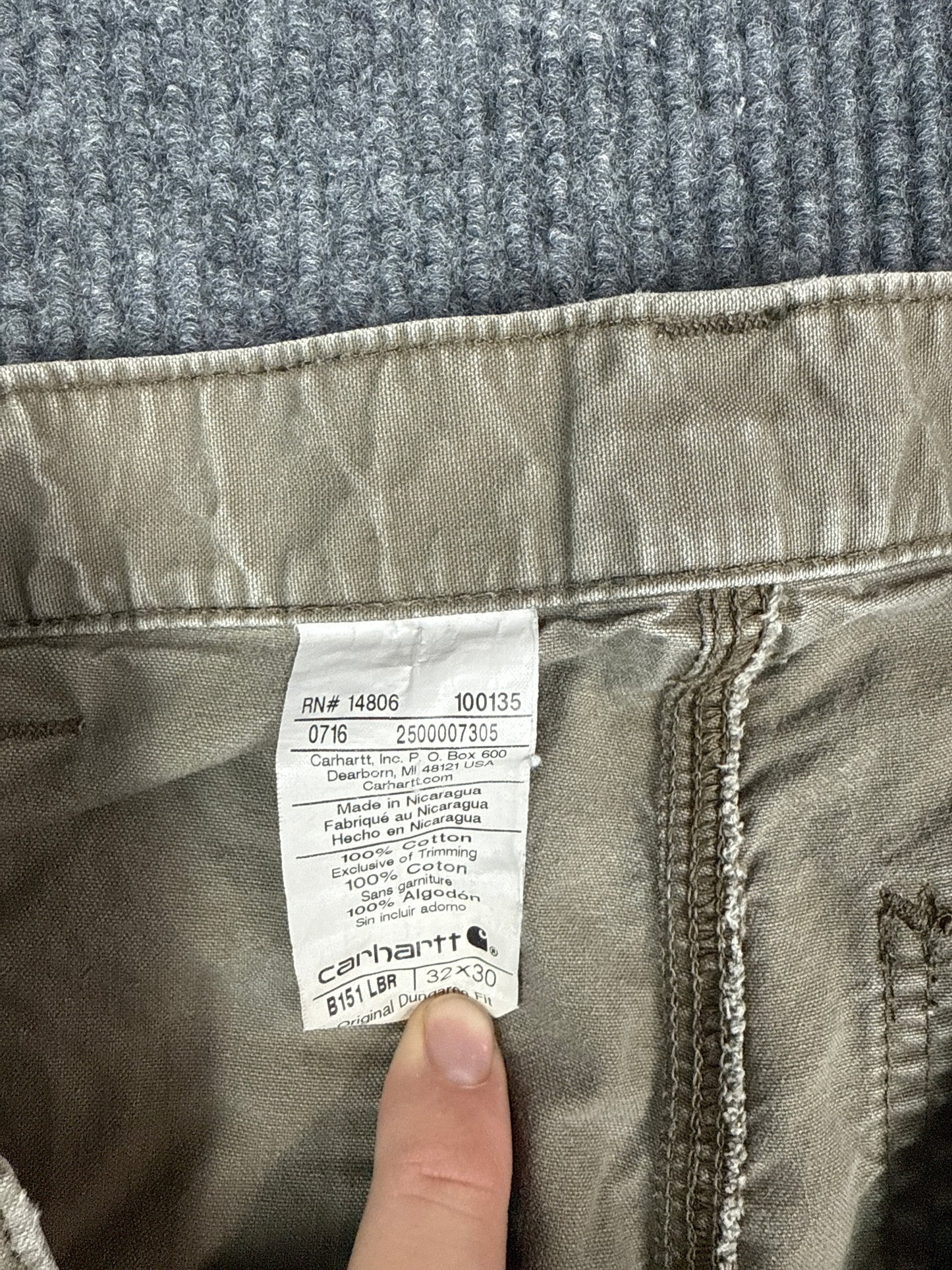 Carhartt Original Fit Canvas Work Pants (32x30)