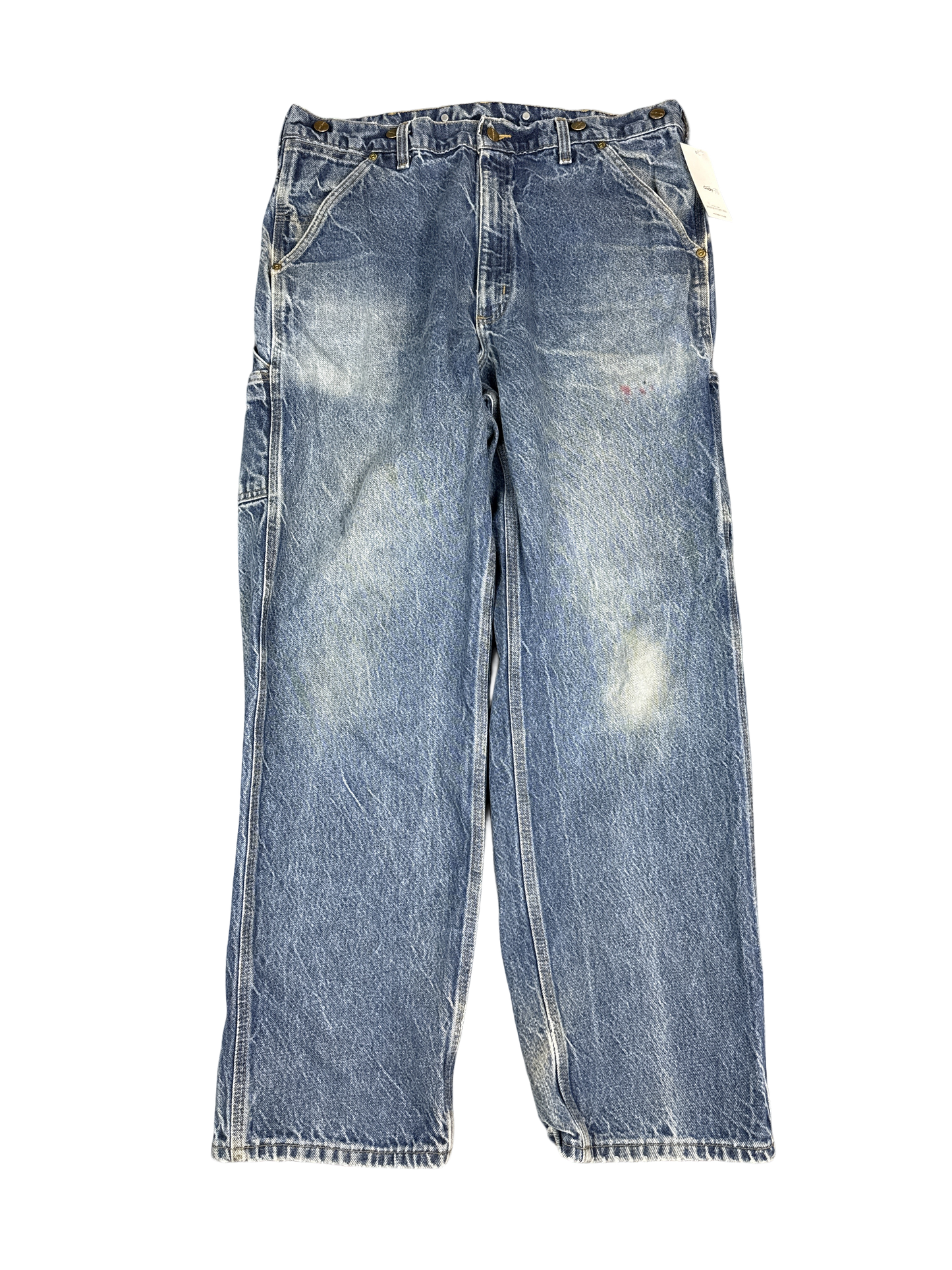Carhartt Distressed Denim Work Pants (38x32)