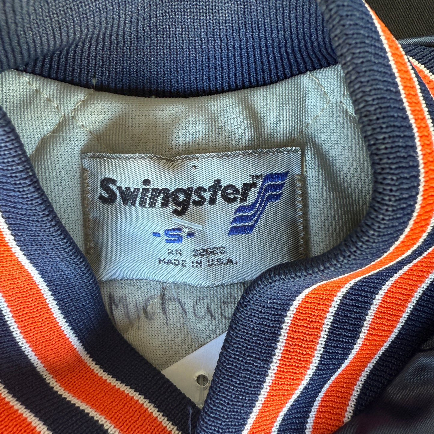 1980s Auburn Swingster Satin Varsity Jacket (S)