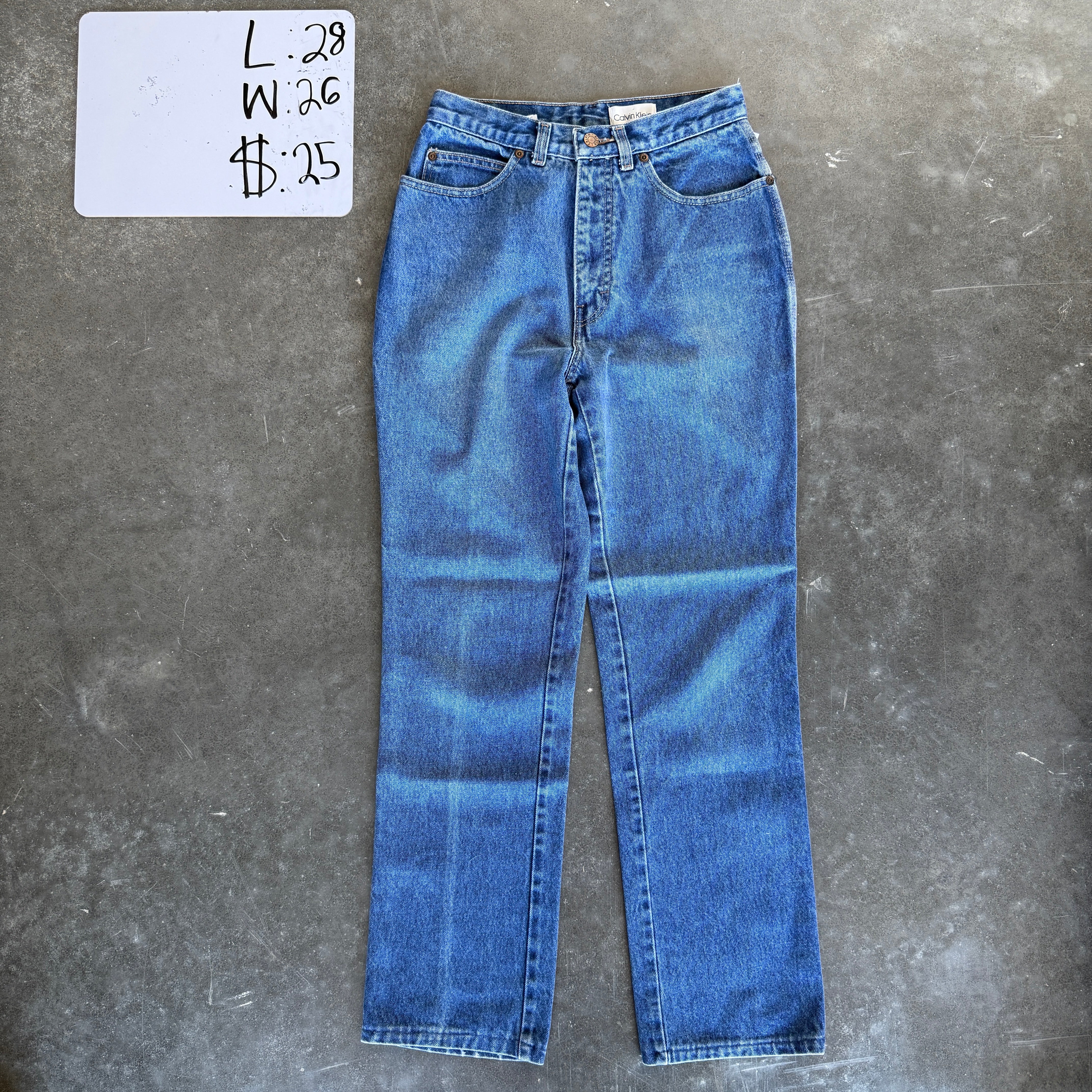 1990s Calvin Klein High-Rise Straight Leg Jeans