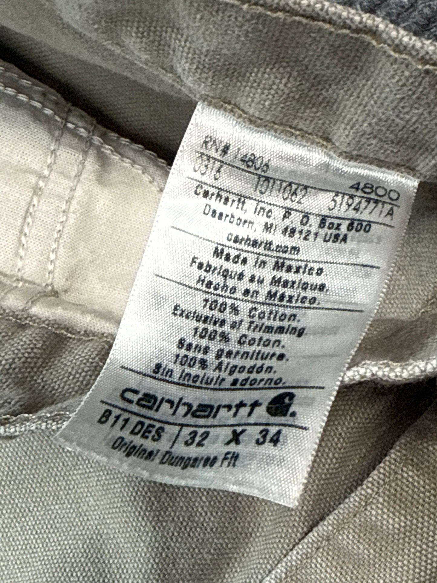 Carhartt Original Dungaree Fit Work Pants (32x34)