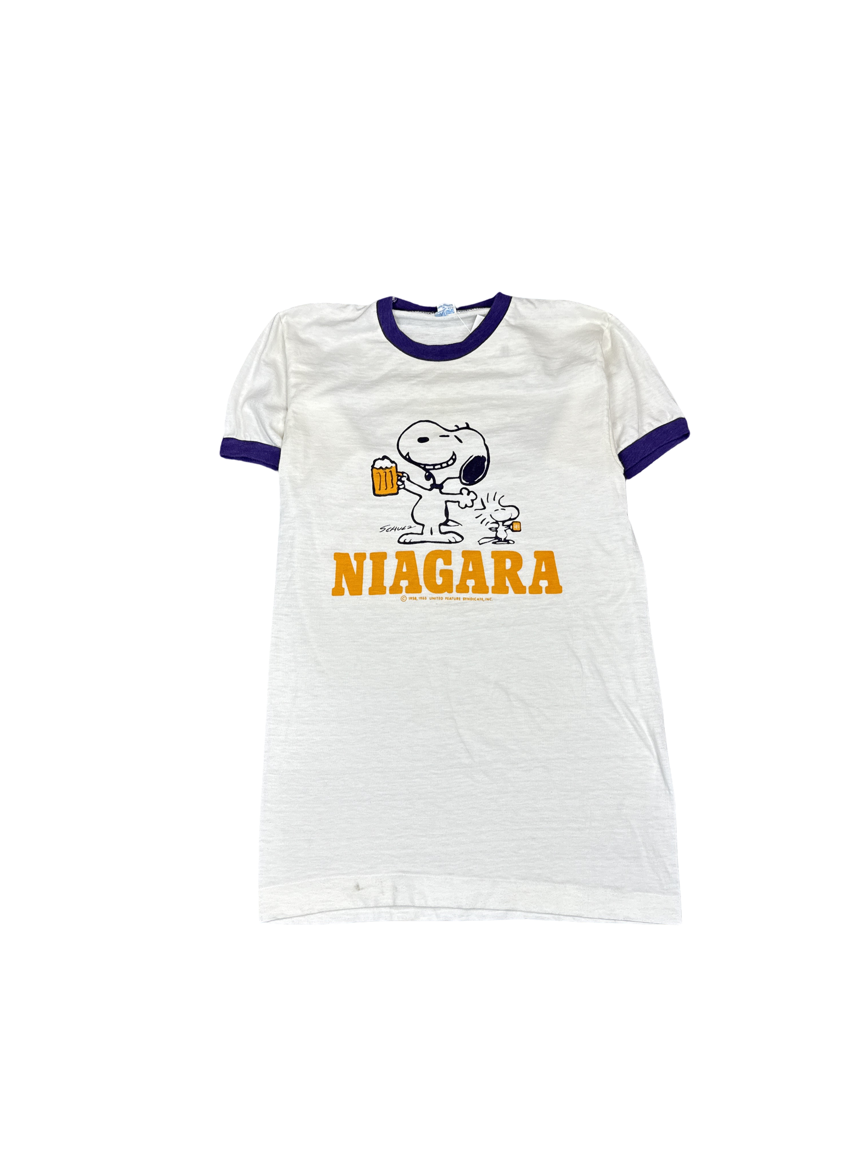 1970s Champion Snoopy Niagara Ringer T-Shirt (M)