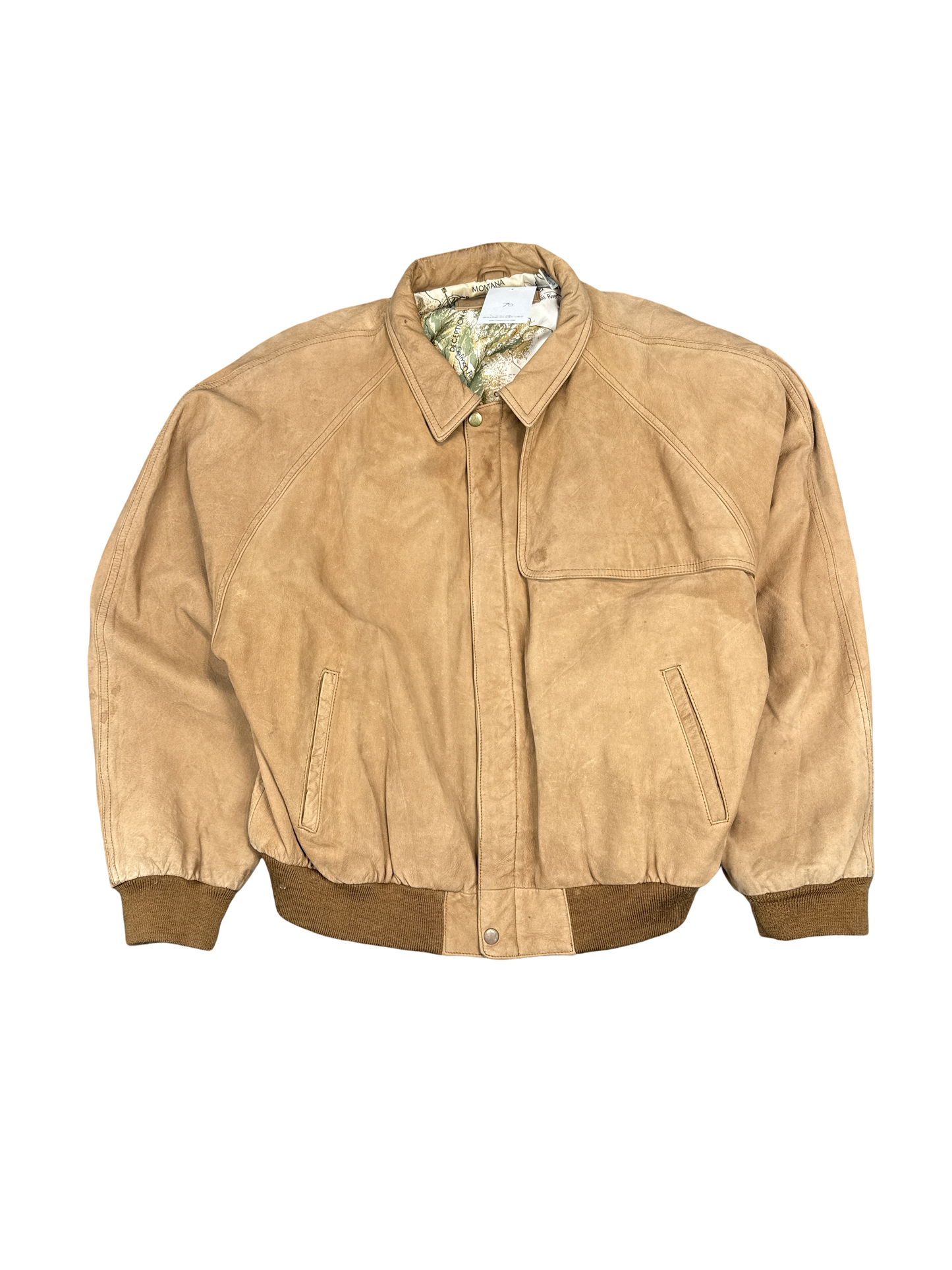 1990s Marlboro Adventure Team Leather Bomber Jacket (L)