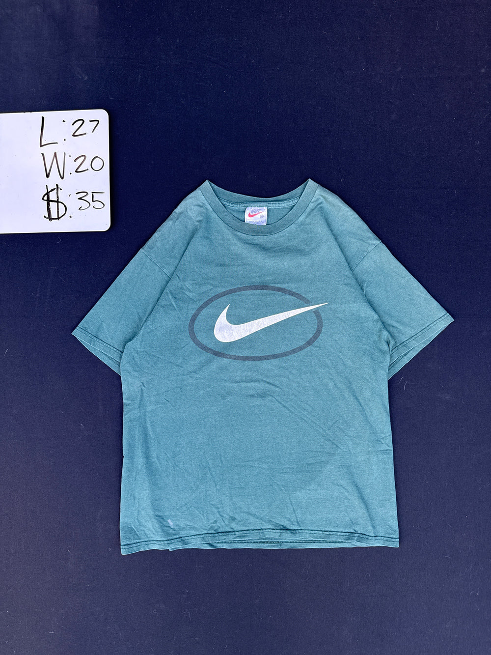 1990s Nike Made in USA Swoosh Graphic Tee (M)