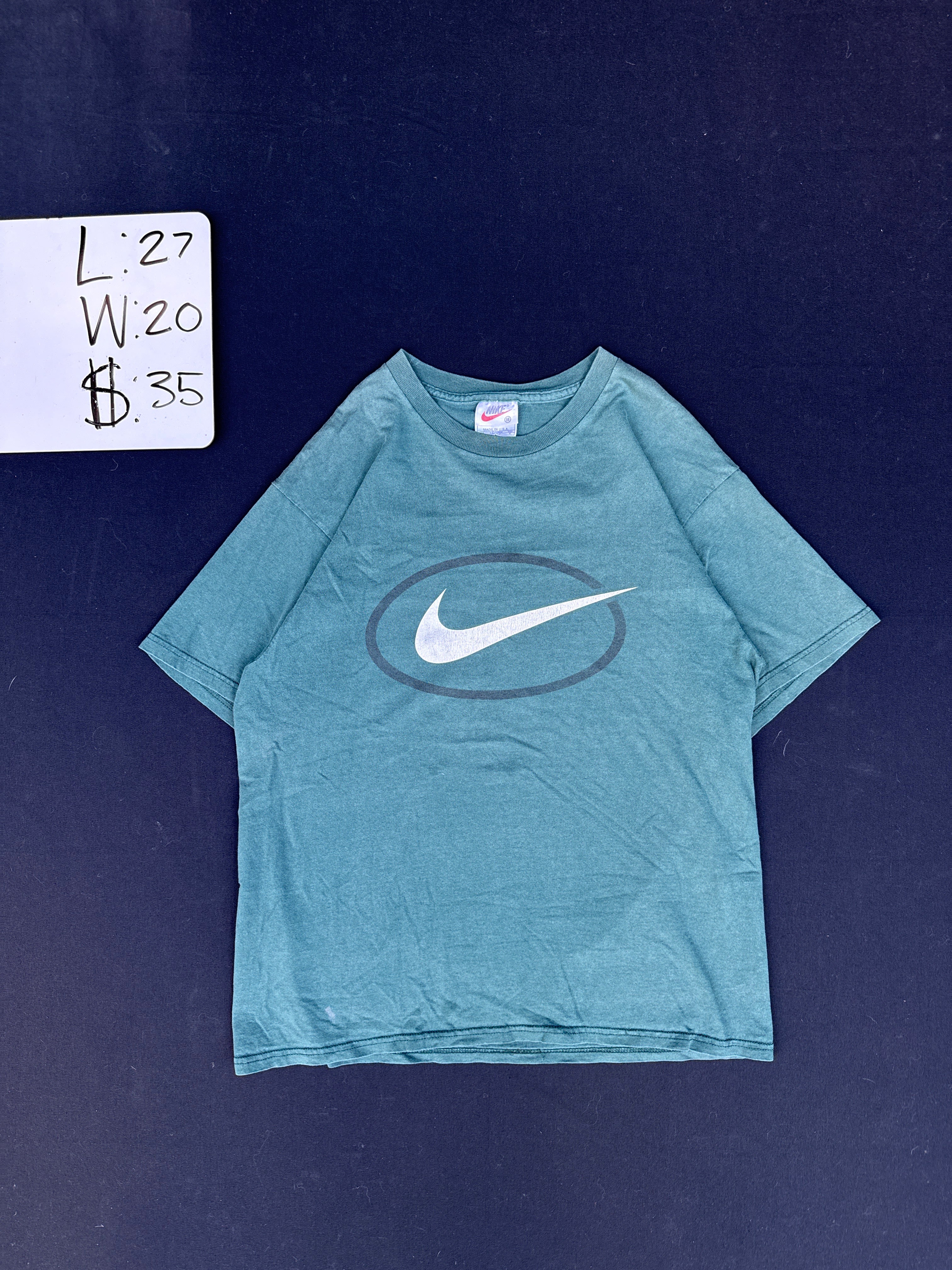 1990s Nike Made in USA Swoosh Graphic Tee (M)