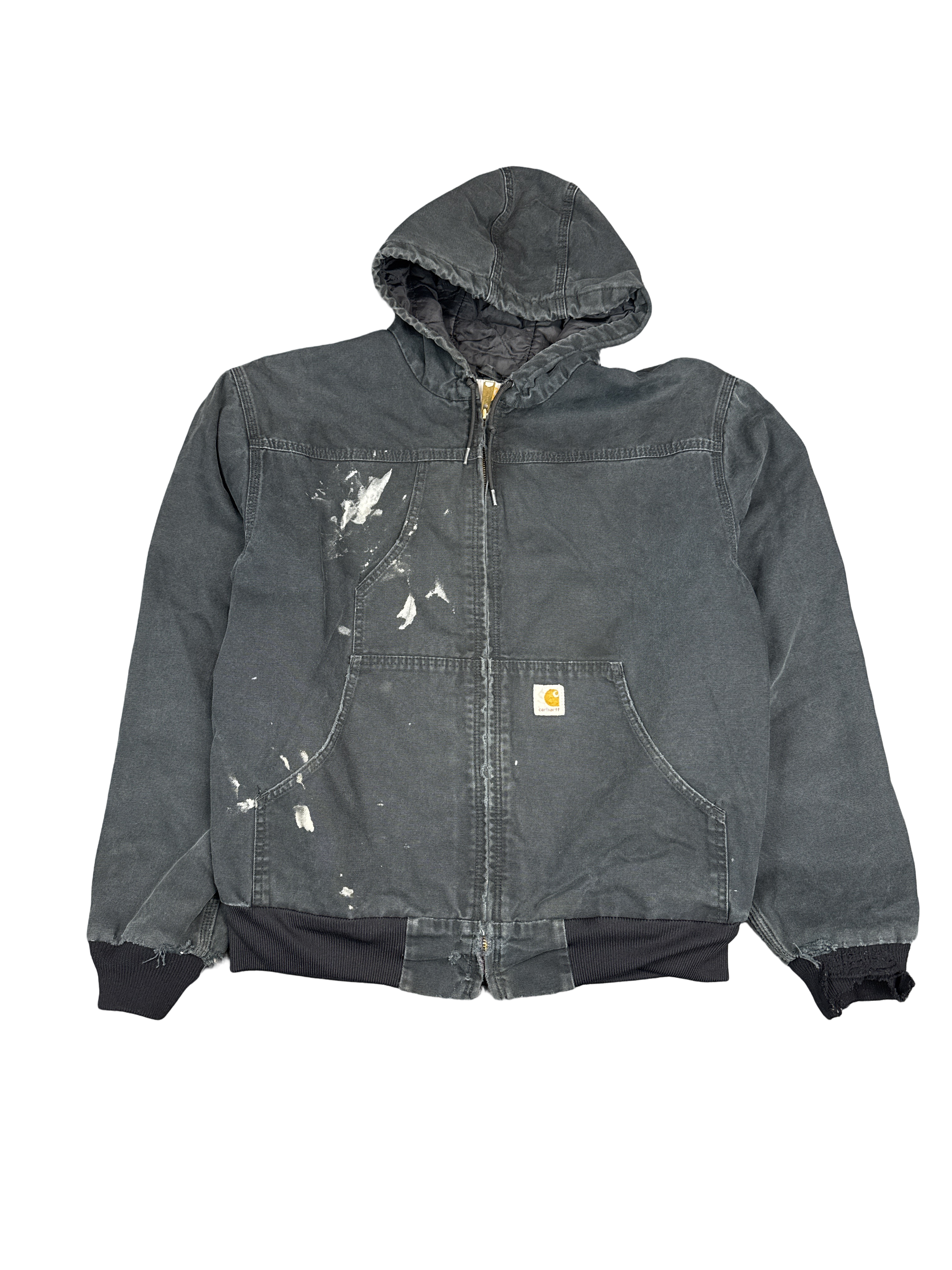 Carhartt Black Duck Canvas Hooded Work Jacket (L)