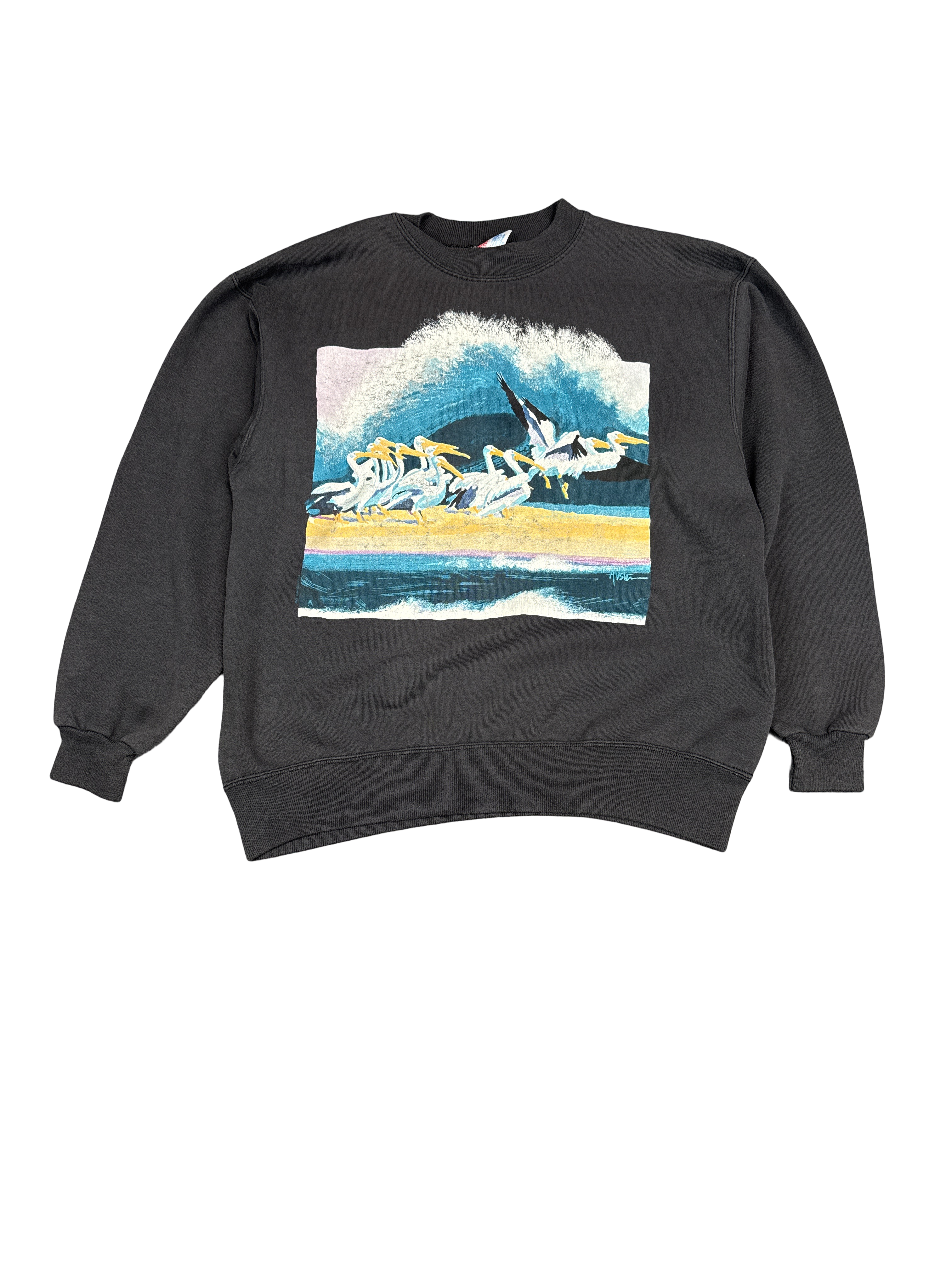 1990s Nature Pelican Graphic Sweatshirt (XL)