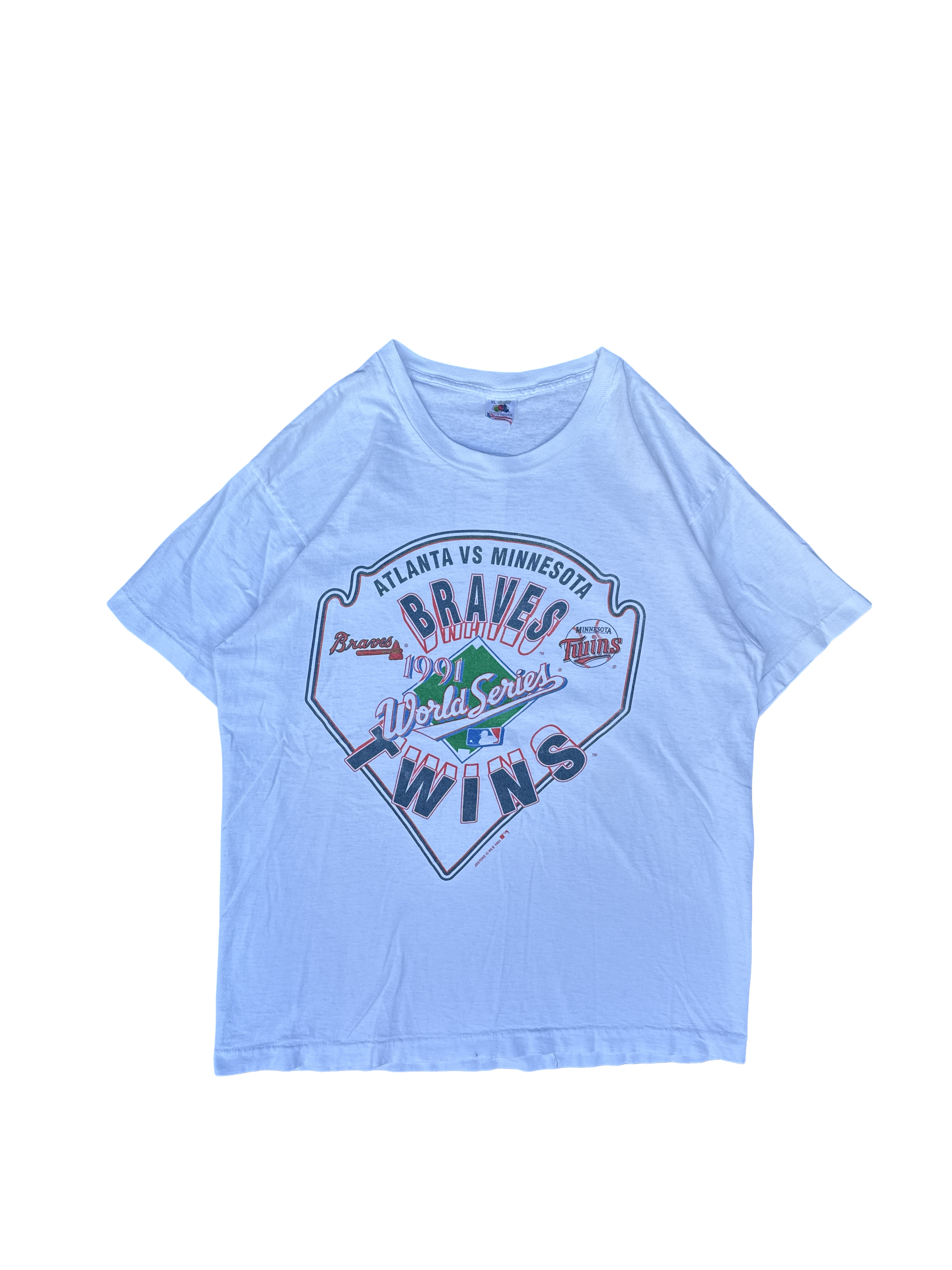1991 MLB Braves vs Twins World Series Graphic Tee (XL)