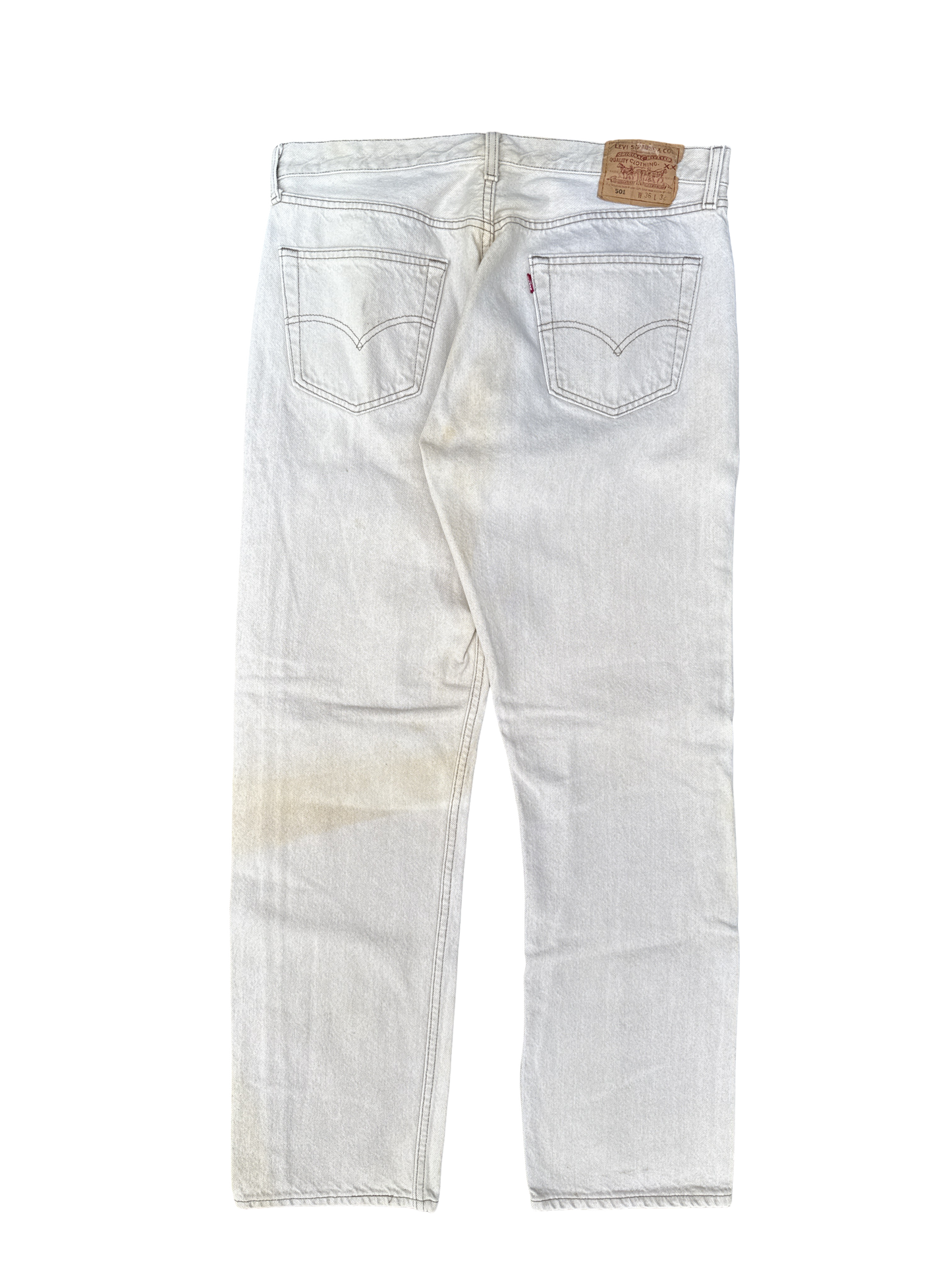 Vintage Levi's 501 White Denim Jeans (W36 L32)