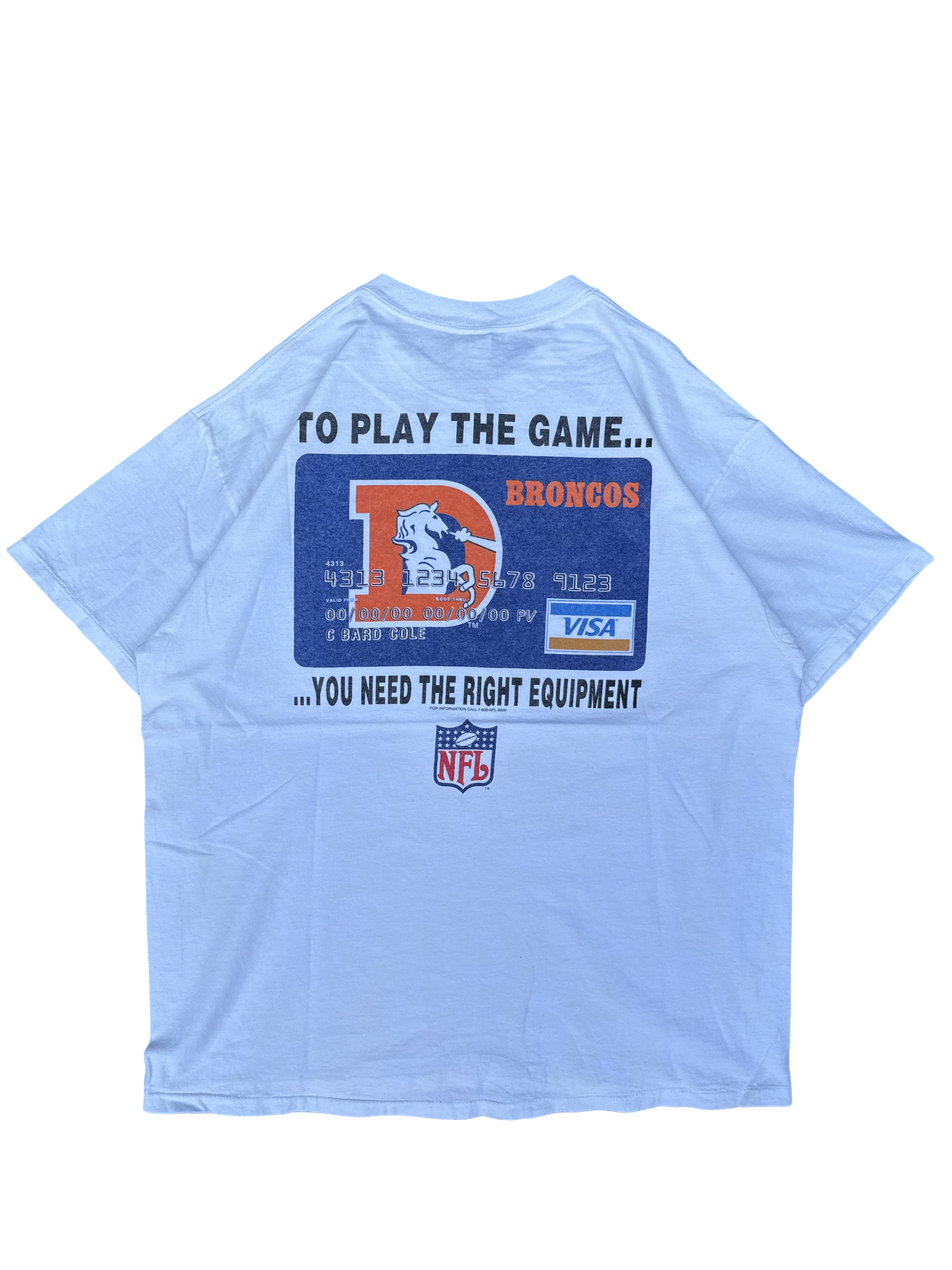 1990s NFL Denver Broncos Visa Graphic Tee (XL)