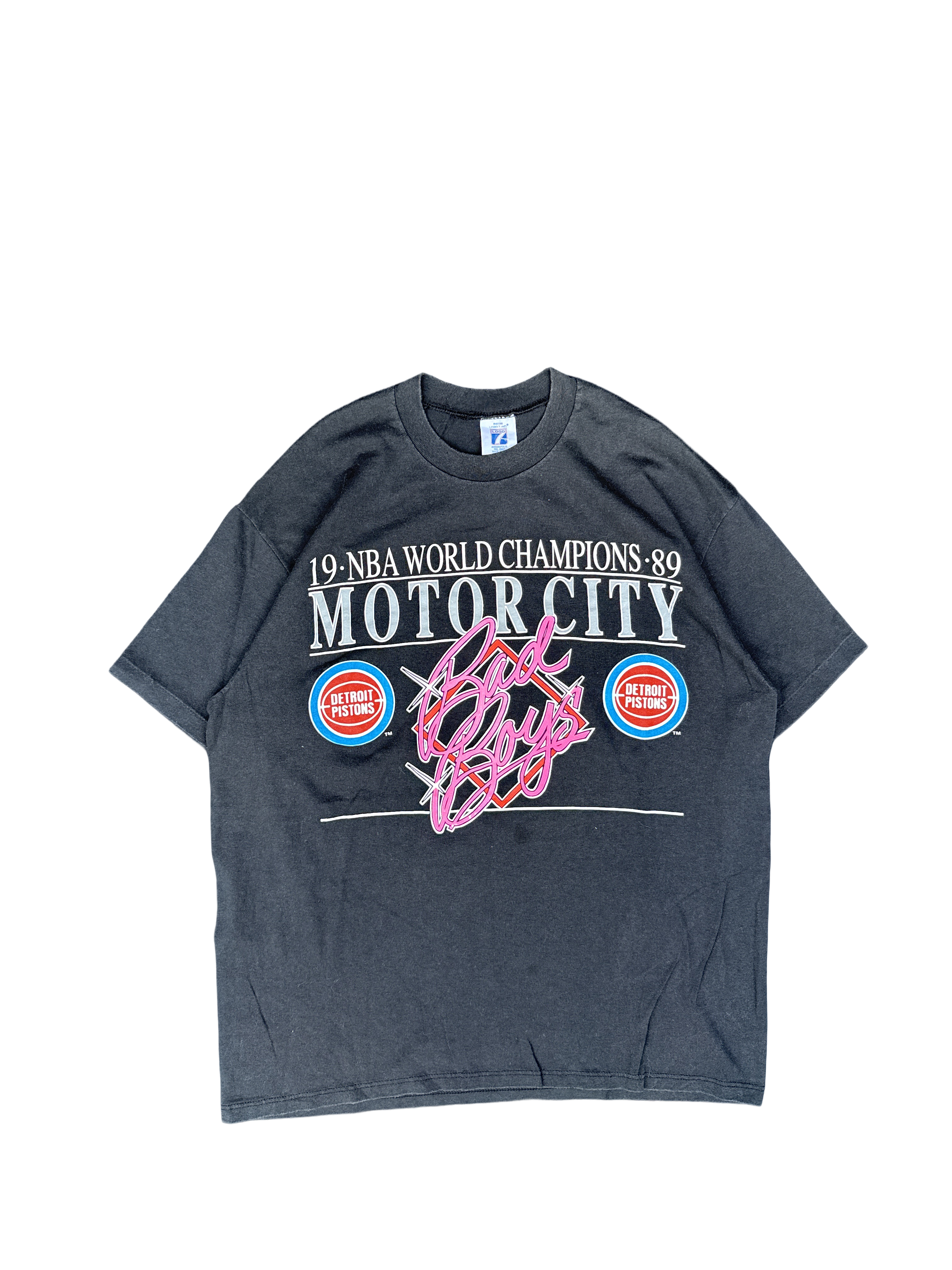 1989 Detroit Pistons 'Bad Boys' NBA Champions Graphic Tee (XL)