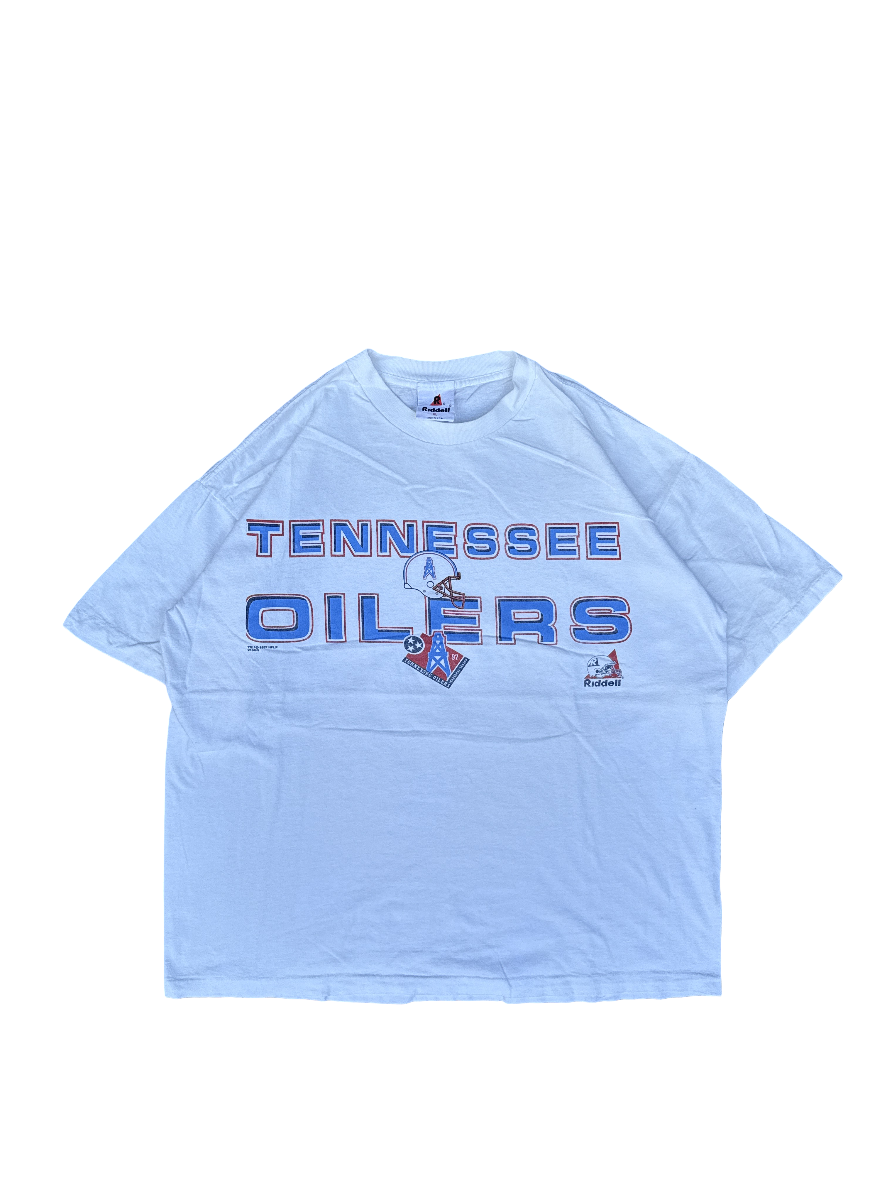 1990s Tennessee Oilers Riddell Graphic Tee (XL)