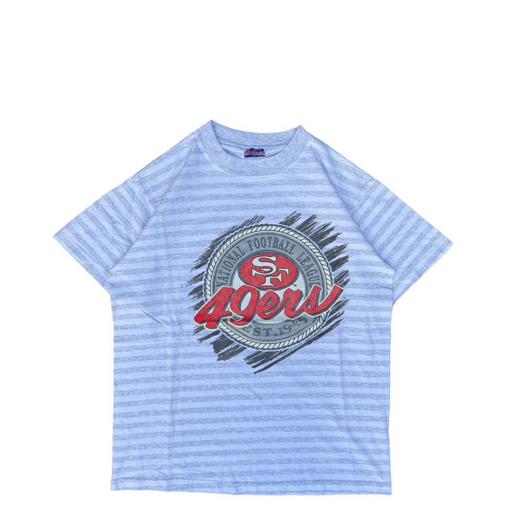1990s San Francisco 49ers NFL Striped Graphic Tee (L)