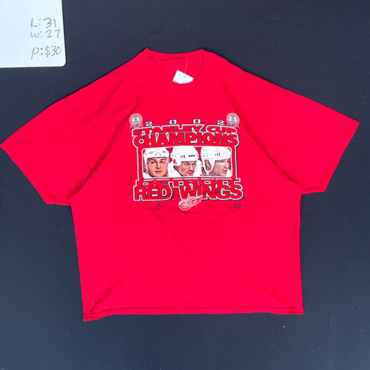 2002 Detroit Red Wings Stanley Cup Champions Graphic Tee (2XL)