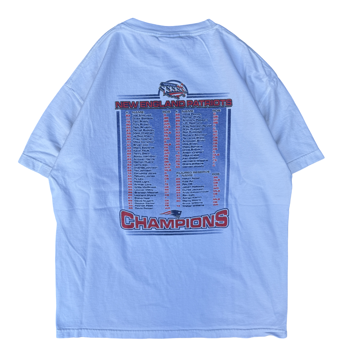 2002 New England Patriots Super Bowl Champions T-Shirt (L)
