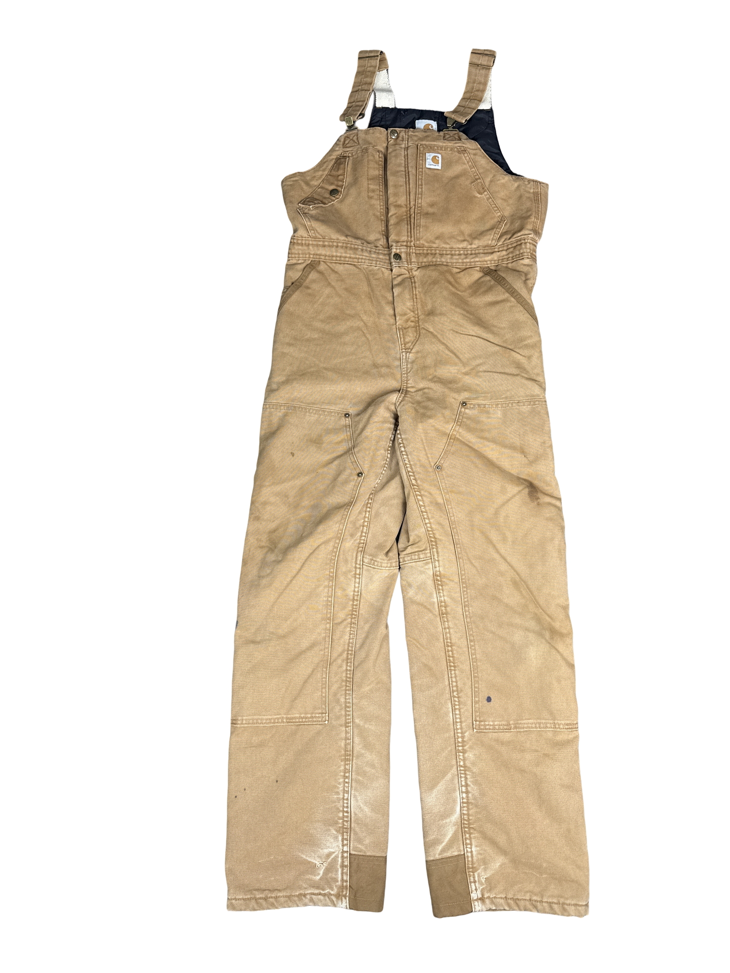 Carhartt Brown Duck Insulated Bib Overalls (32x31)