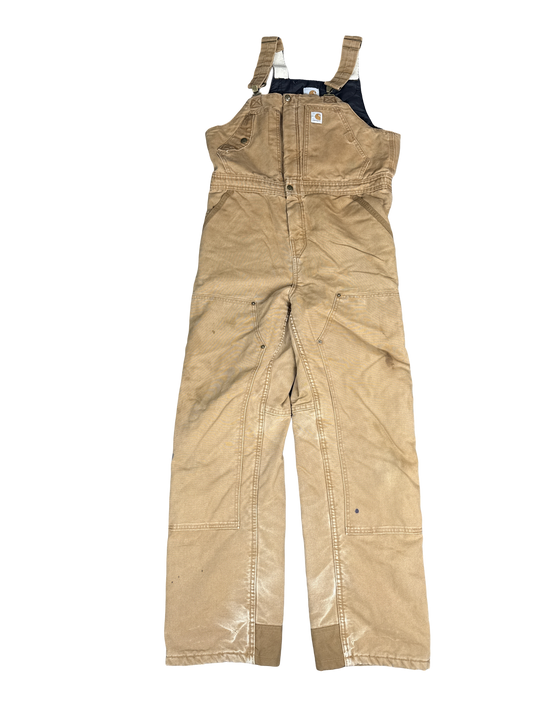 Carhartt Brown Duck Insulated Bib Overalls (32x31)