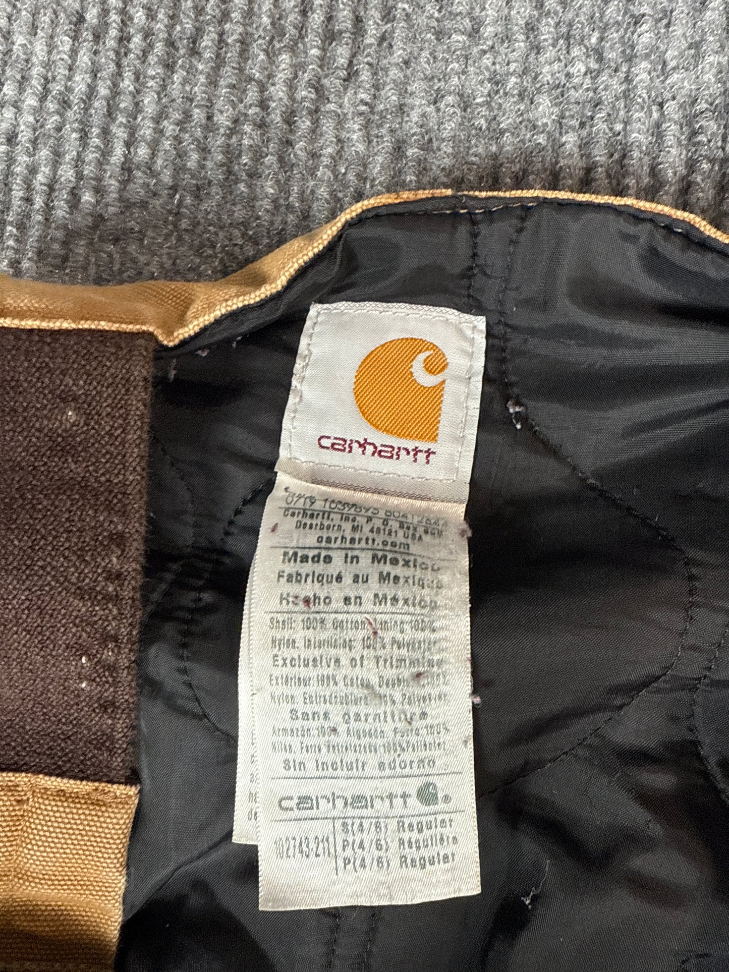 Carhartt Brown Duck Insulated Bib Overalls (32x31)
