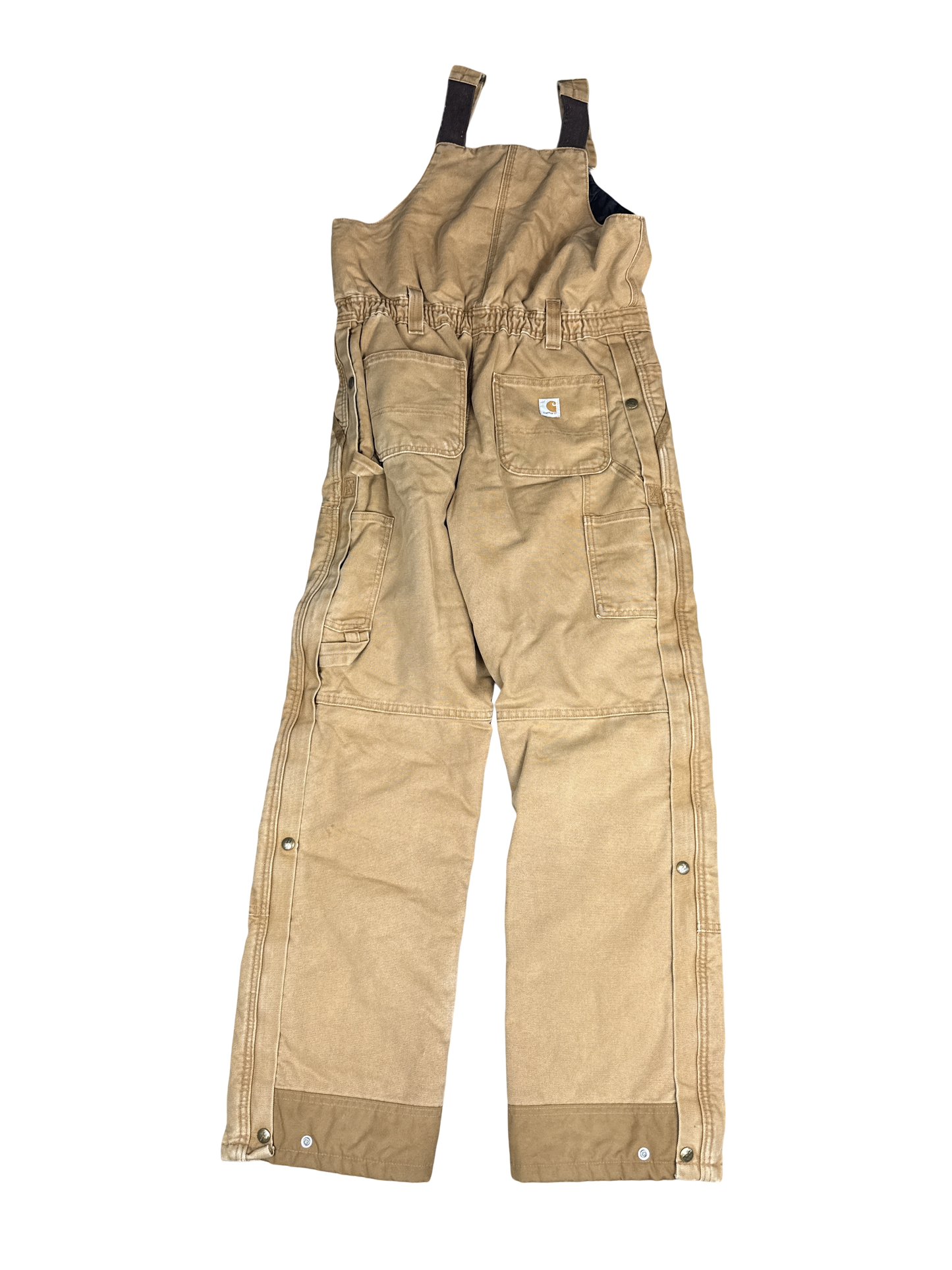 Carhartt Brown Duck Insulated Bib Overalls (32x31)