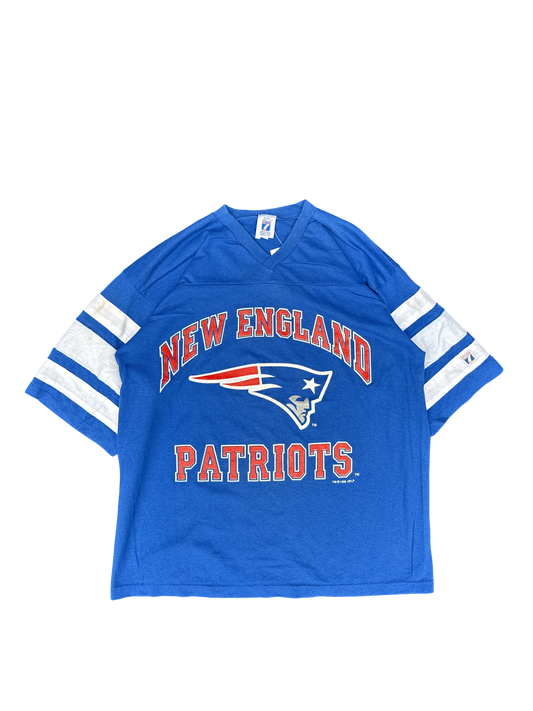 1990s New England Patriots Logo 7 Football Tee (M)