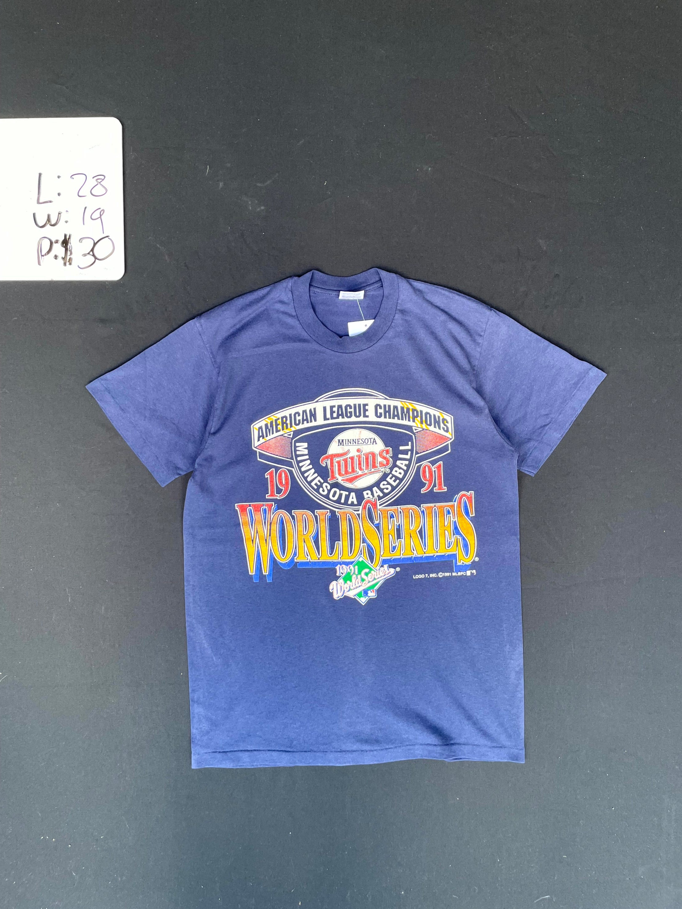 1991 Minnesota Twins World Series Graphic T-Shirt (S)