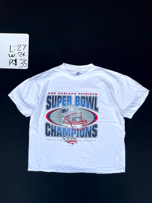 2002 New England Patriots Super Bowl Champions Tee (XL)
