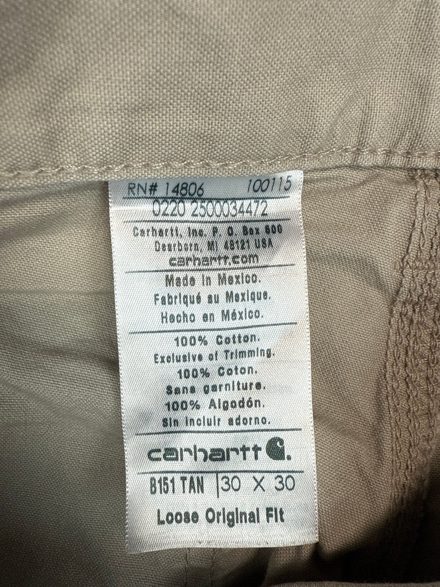 Carhartt Loose Original Fit Work Pants (30x30)